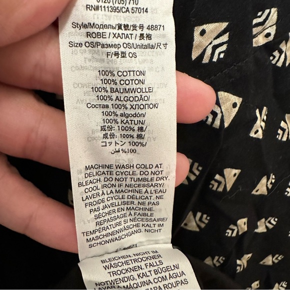 NWT Tory Burch Sloan Kettering Robe 2018 King Fish Print Cotton OS limited RARE - Picture 8 of 8